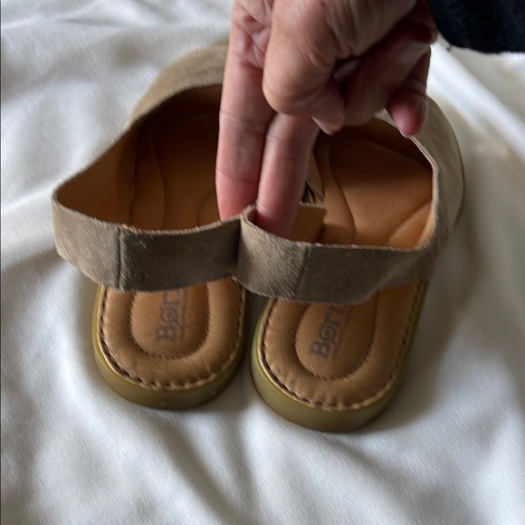 Born Brown Sandals with Suede Upper and Slingback Design - Picture 3 of 6